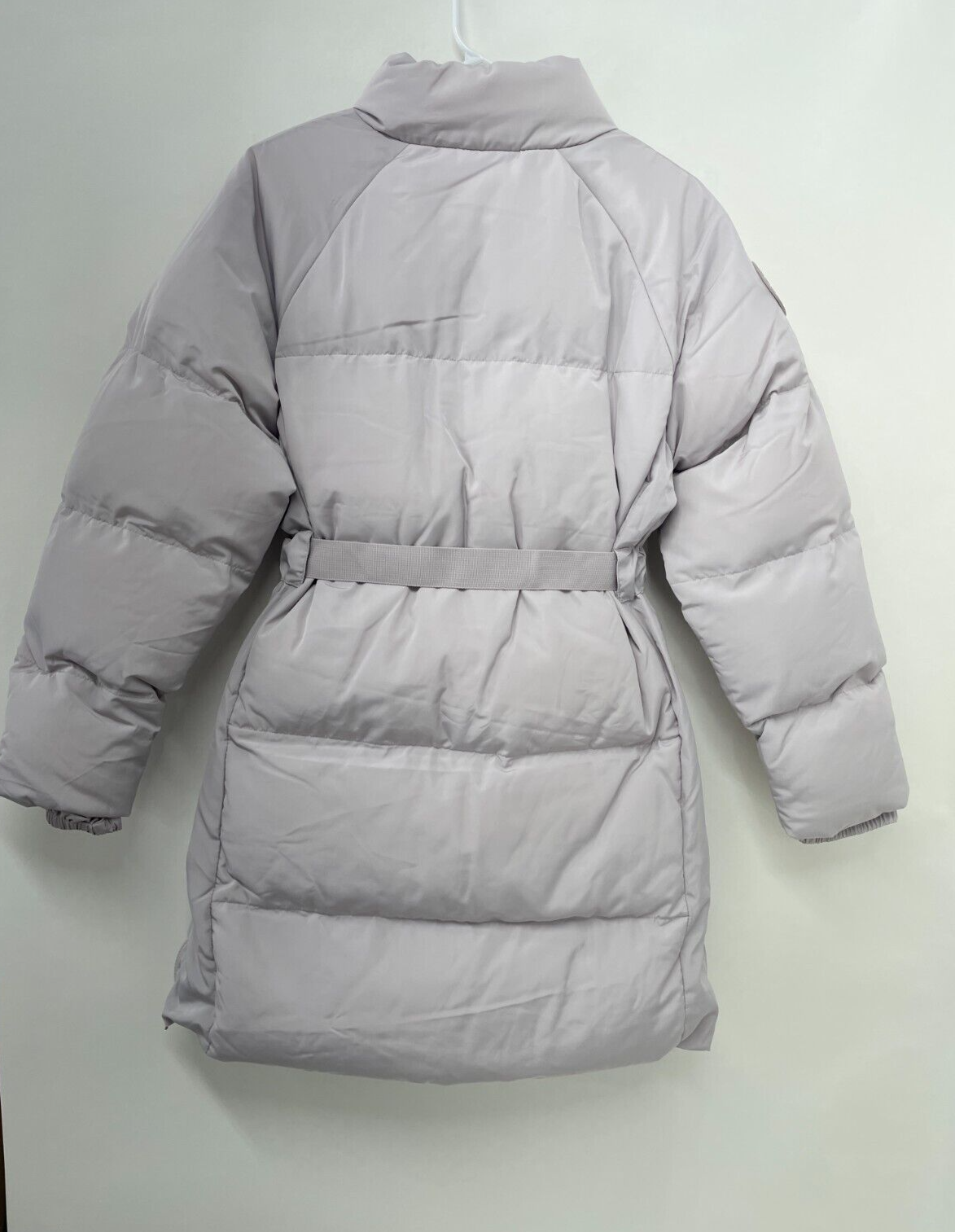 Fabletics Womens M Storm Puffer Coat II Ash Bryce Belted Full Zip JT2149765