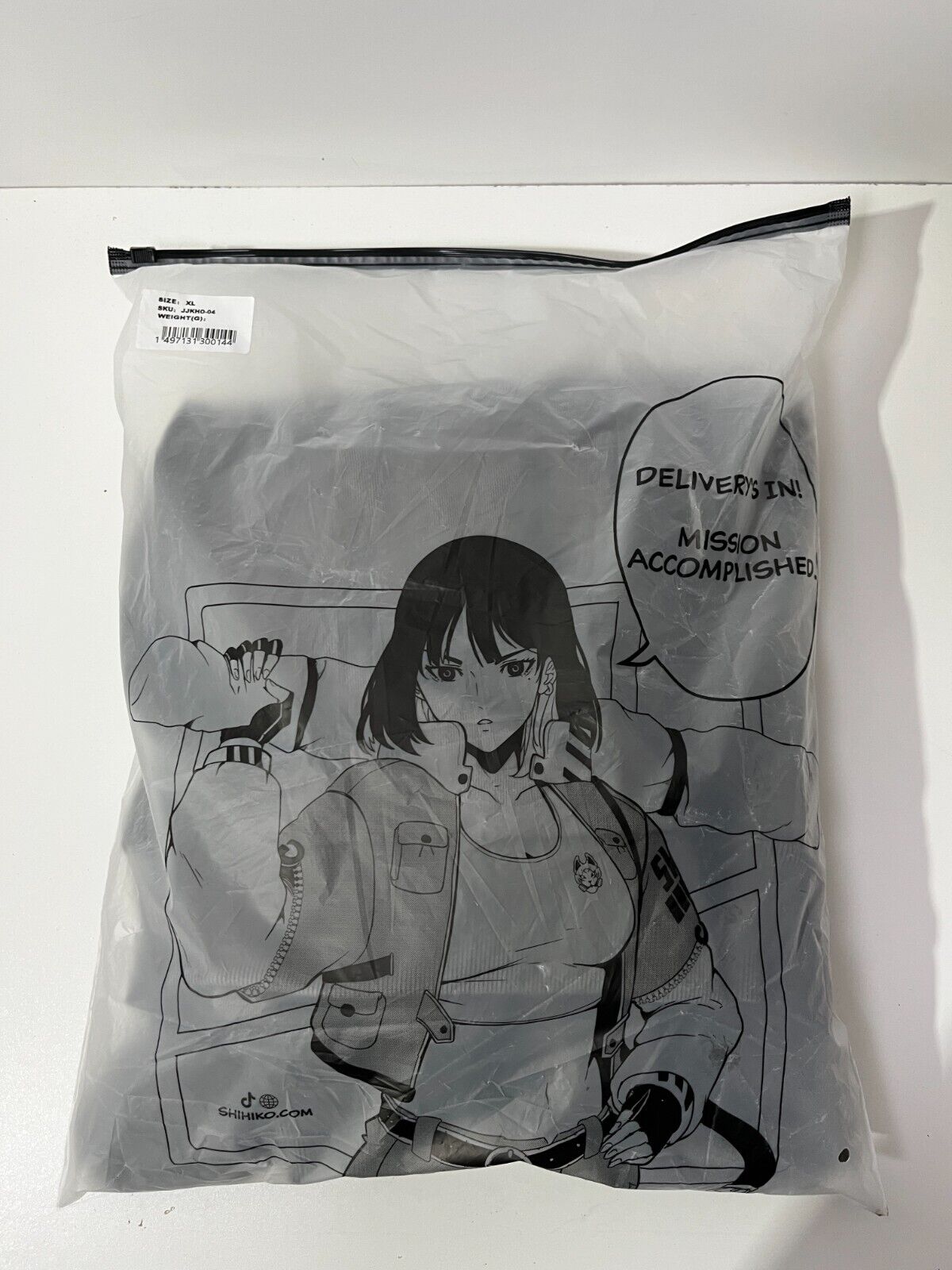 Shihiko Men's XL Long Sleeve Anime Wolf Pullover Hoodie Gray Unisex JJKHO-04