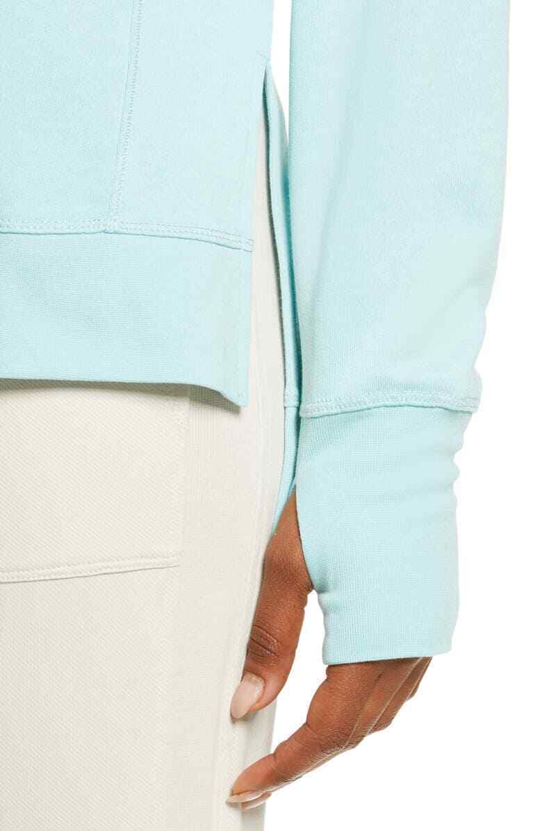 Sweaty Betty Womens XS Algarve Green After Class Sport Sweatshirt Pullover Open