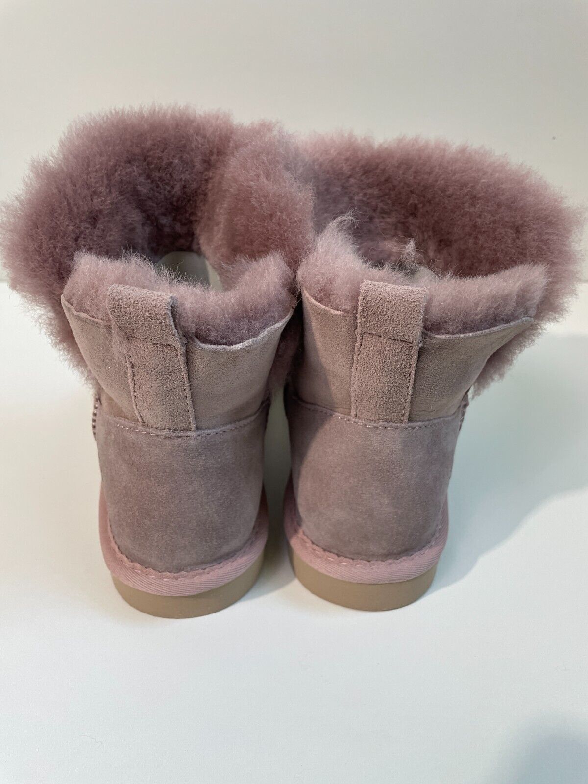 Fireside by Dearfoam Womens 6 Perth Genuine Shearling Foldover Bootie Slipper