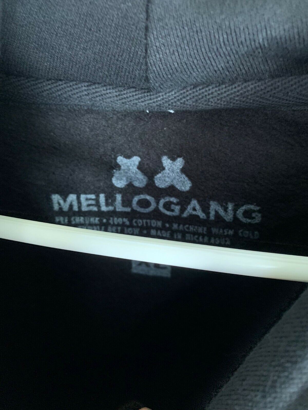 Mellogang Mens Adult XL Black Buddy Bear Hoodie Sweatshirt EDM Marshmello