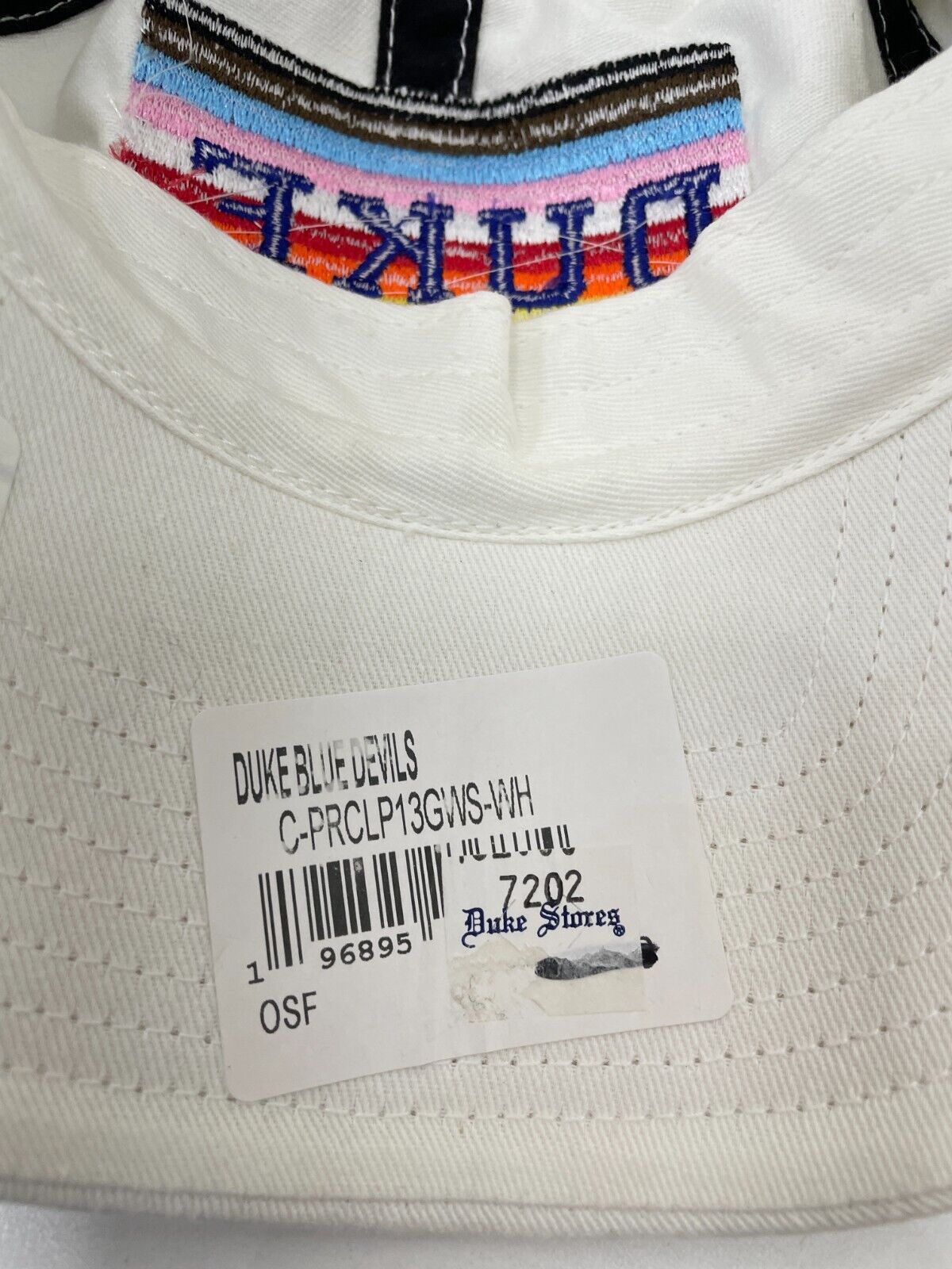 47 Brand NCAA Duke Blue Devils Gay Pride Clean Up Cap White Adjustable LBGTQ Hat