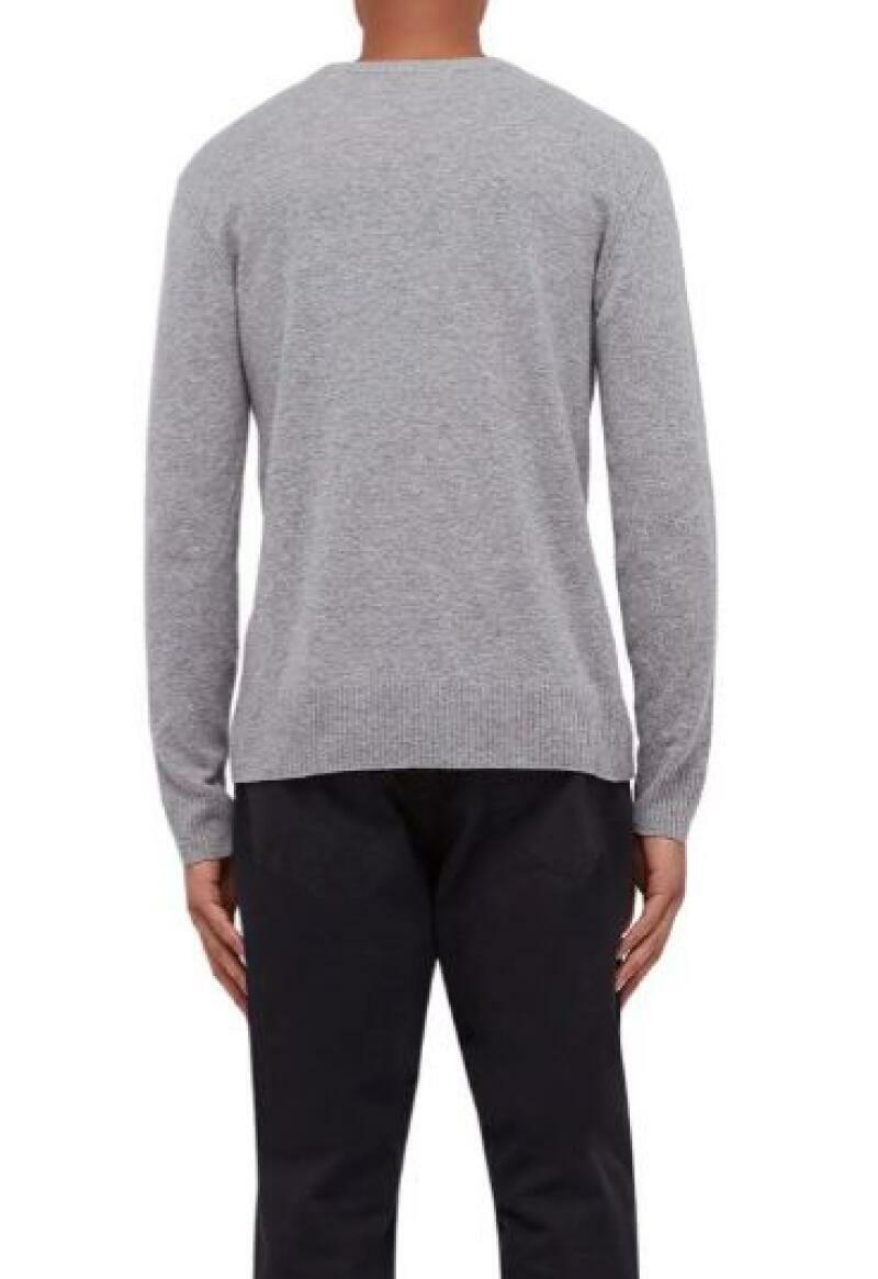 BLDWN Baldwin Mens L Heather Gray Leader Wool & Cashmere Crew Neck Sweater