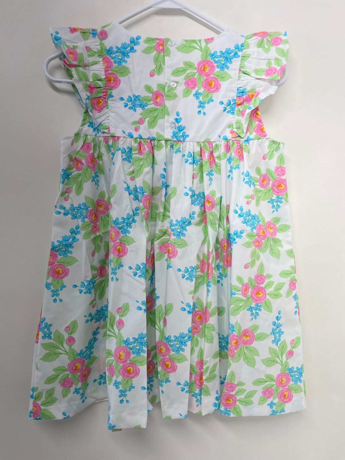 Eleanor Rose Kids 14-16 Blue Garden Surprise Dress White Easter Floral Print