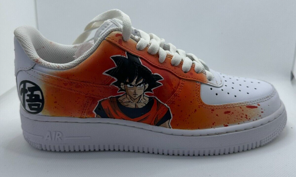 Nike Mens 7.5 W9 Air Force 1 '07 White Custom Airbrush Majin Buu Goku CW2288 DBZ