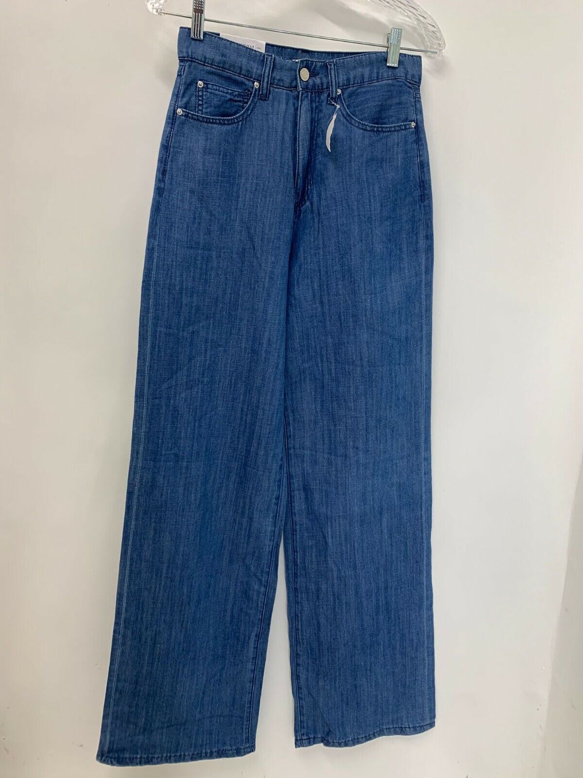 WeWoreWhat Womens 26 High Rise Wide Leg Jeans Linen Pant Houston Wash 27