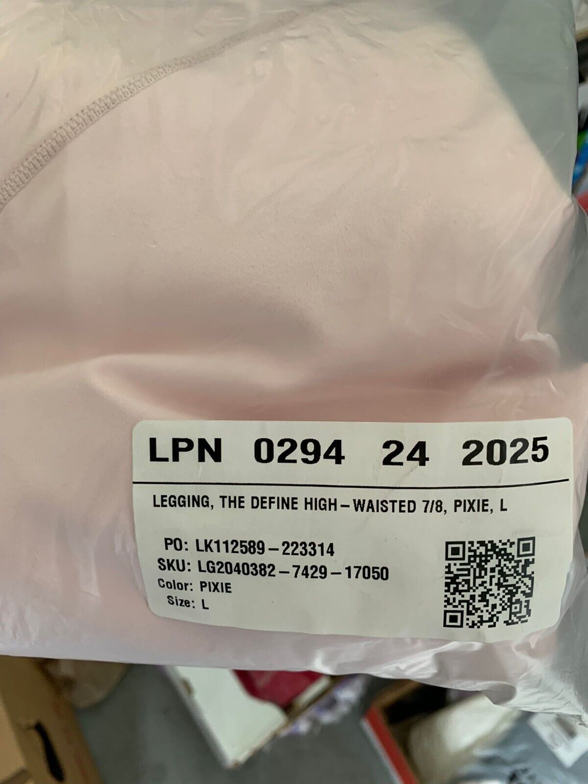 Fabletics Womens L The Define High Waisted 7/8 Legging Pixie Light Pink Yoga