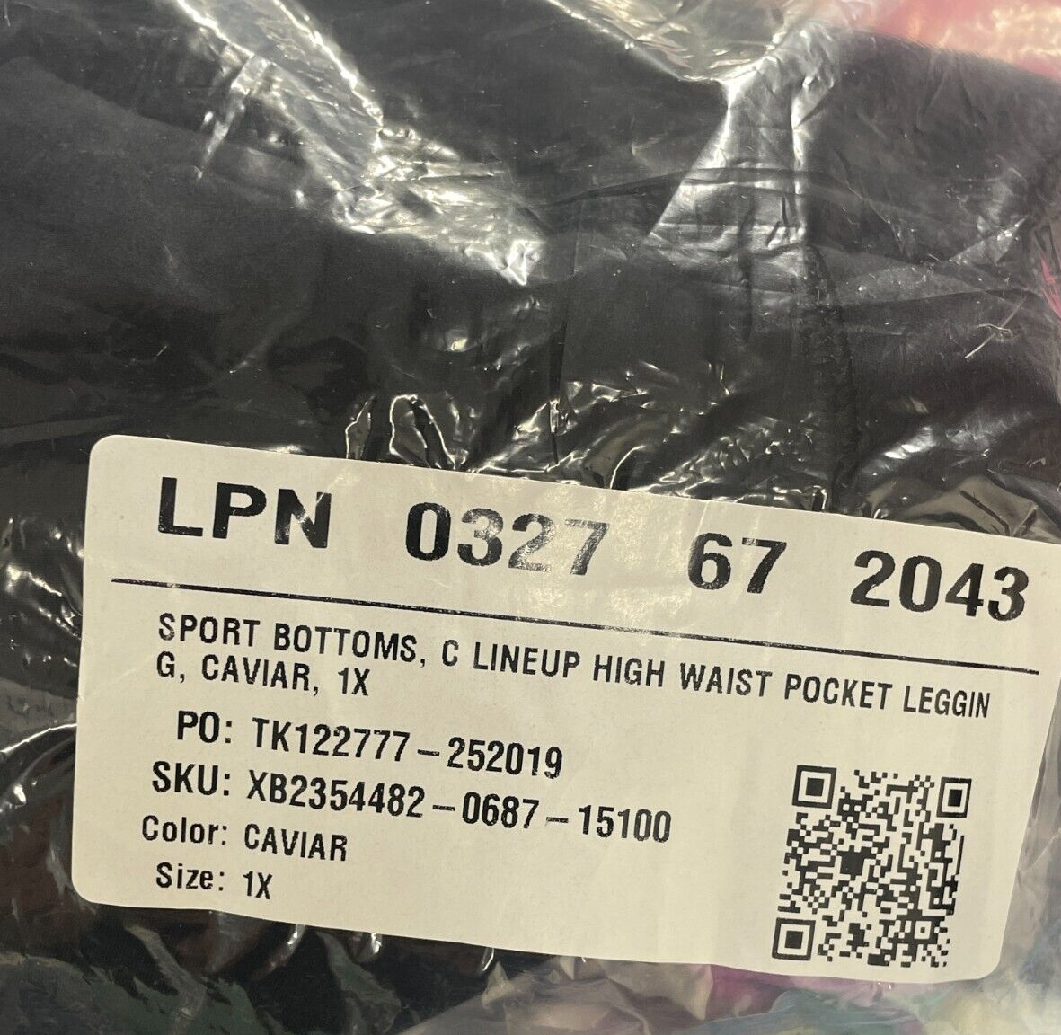 Savage X Fenty Women's 1X Lineup High-Waist Pocket Legging Black Caviar Plus NWT