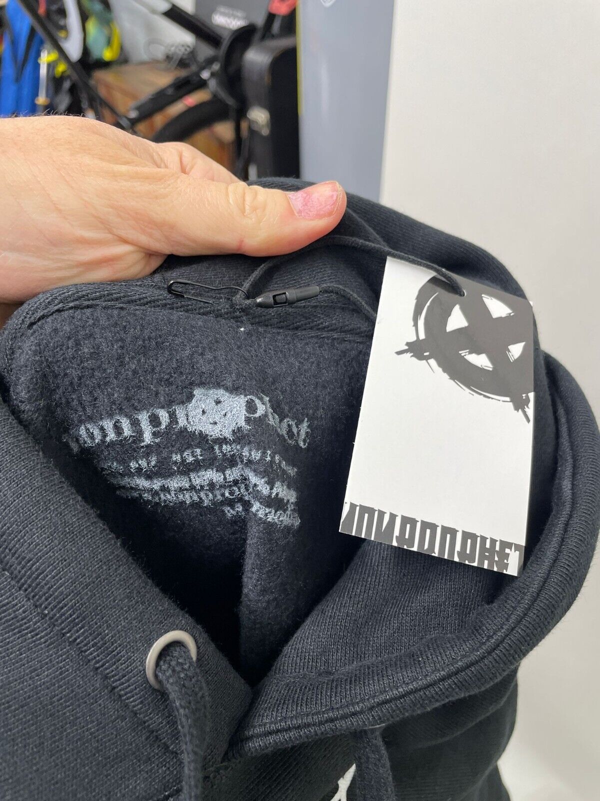 Nonprophet Mens M Black Pullover Hoodie Sweatshirt