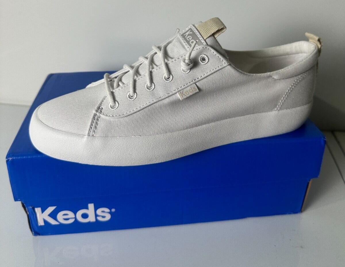 Keds Women's 7 Kickback Canvas Slip On Casual Sneakers Shoes White WF66041