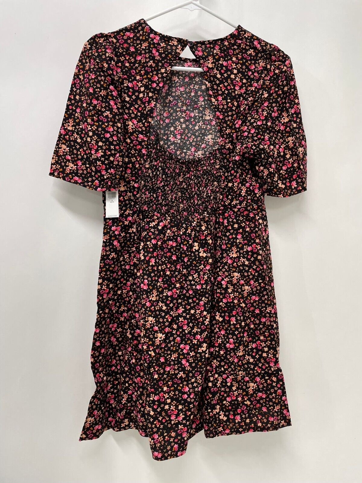 Old Navy Womens PM PPC Short Sleeve Keyhole Back Fit & Flare Dress Floral