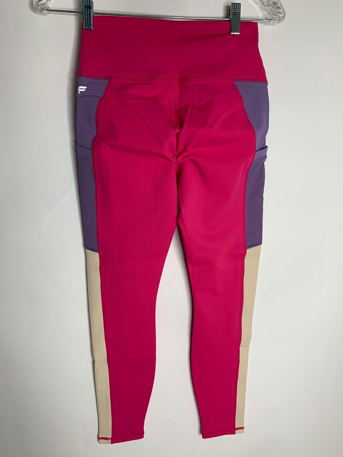 Fabletics Womens XS Mila High Waisted Pocket Legging Short Plush Pink Powerhold