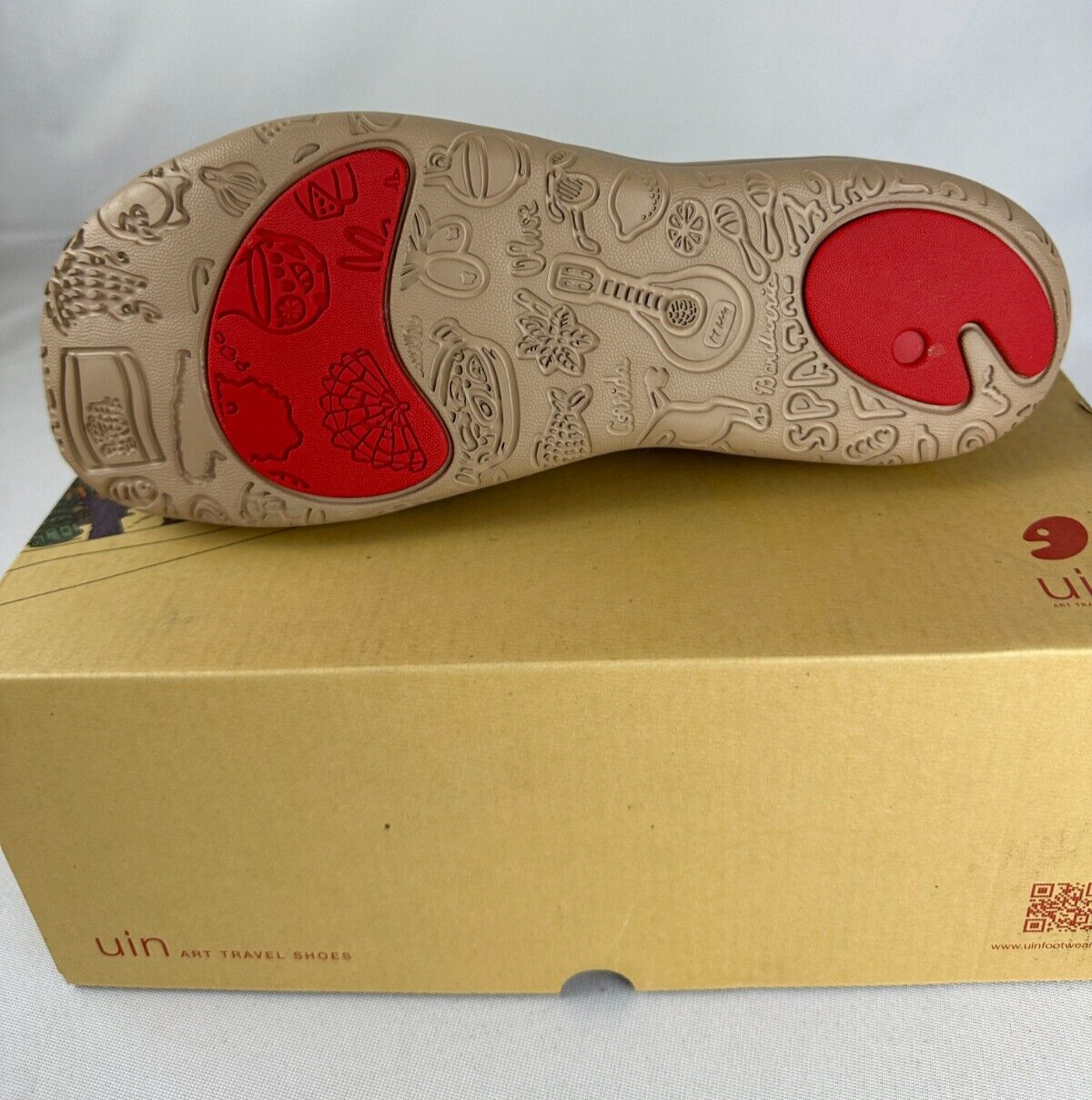 UIN Art Travel Womens 7.5 Cuenca Burgundy Leather Slip On Shoes Lightweight