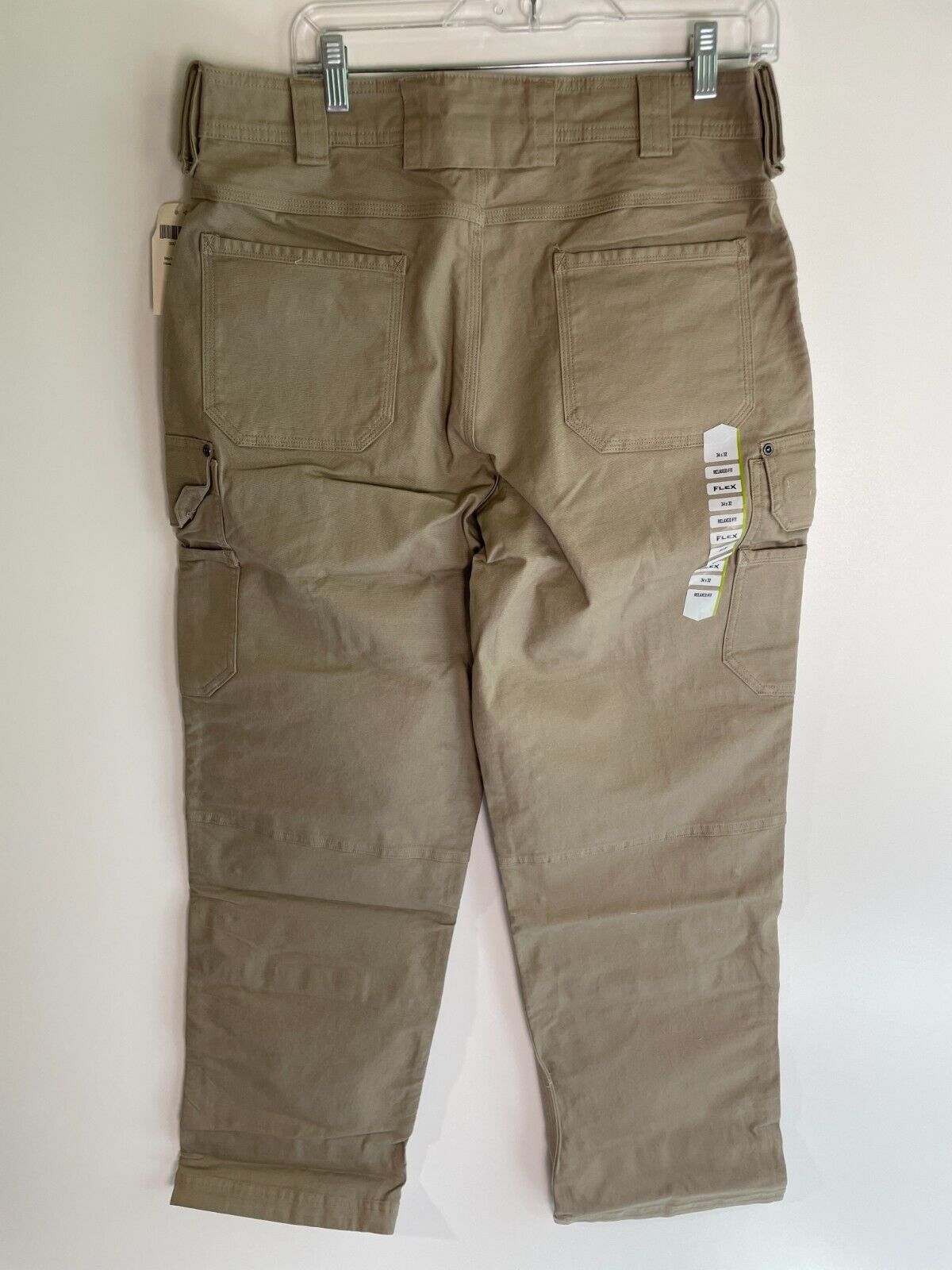 Duluth Men 34/32 DuluthFlex Fire Hose Ultimate Relaxed Fit Cargo Pants Tan 71703