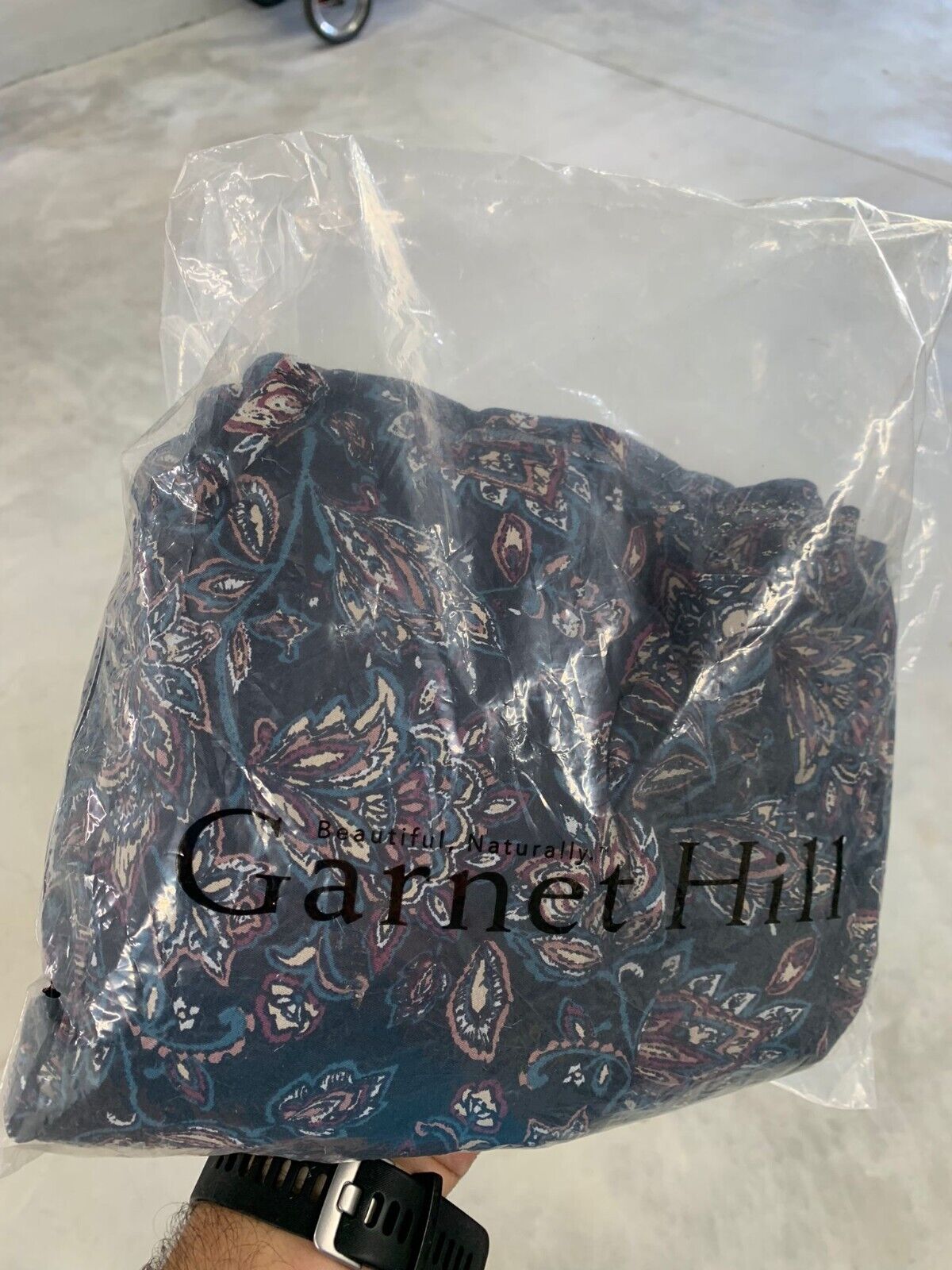 Garnet Hill Womens XS Pocket-Detail Crepe Midi Skirt Floral Paisley Black A Line