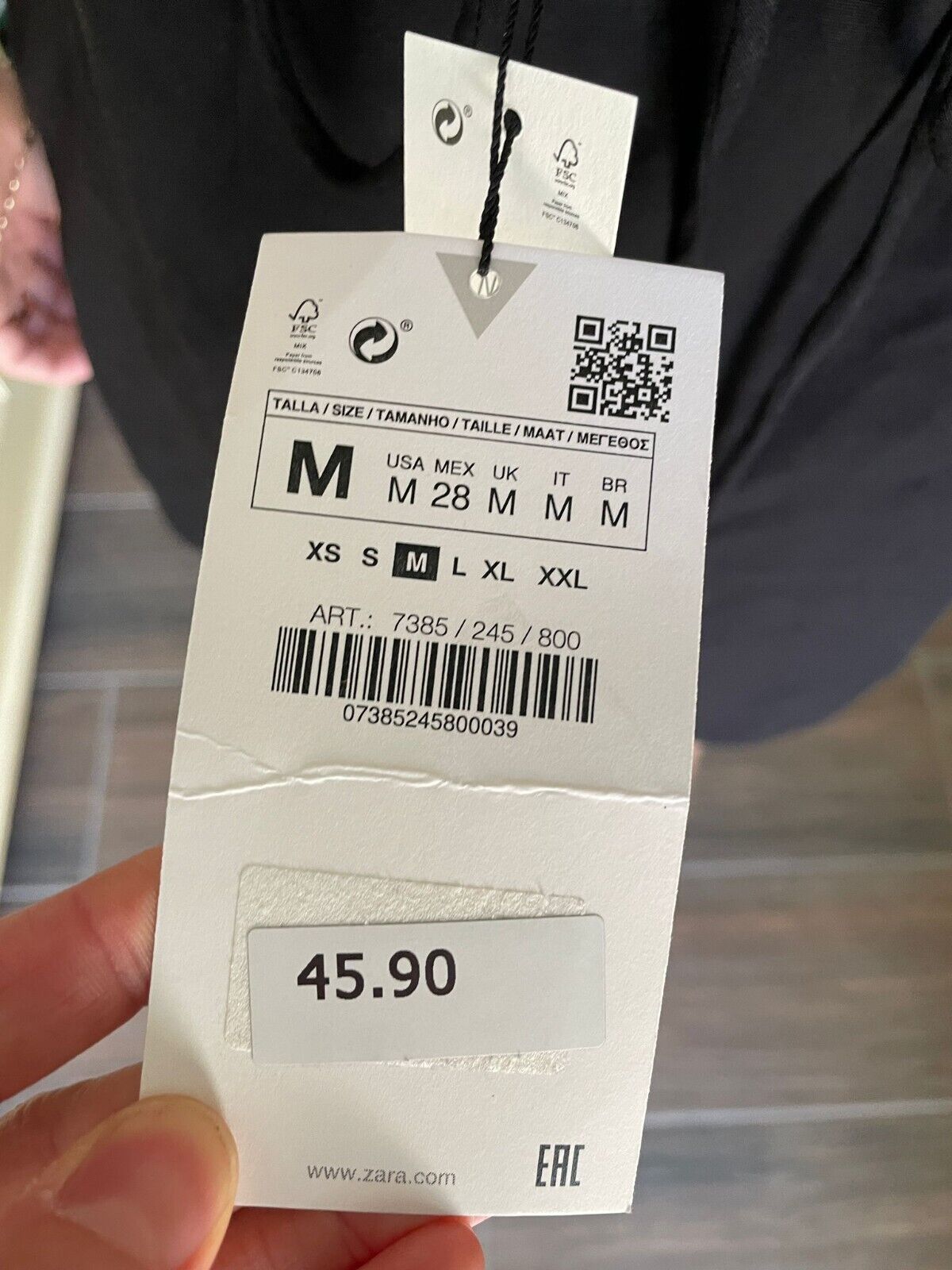 Zara Womens M Black 7385/245 Strappy Crossing Back Puff Sleeve Mini Dress Linen