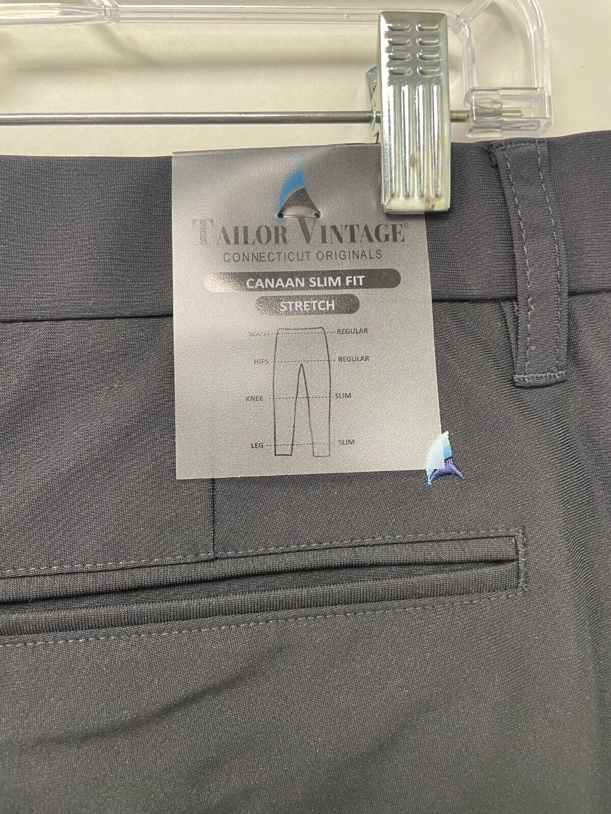 Tailor Vintage Men's 34 Canaan Slim-Fit Performance Jogger Pants Black Stretch