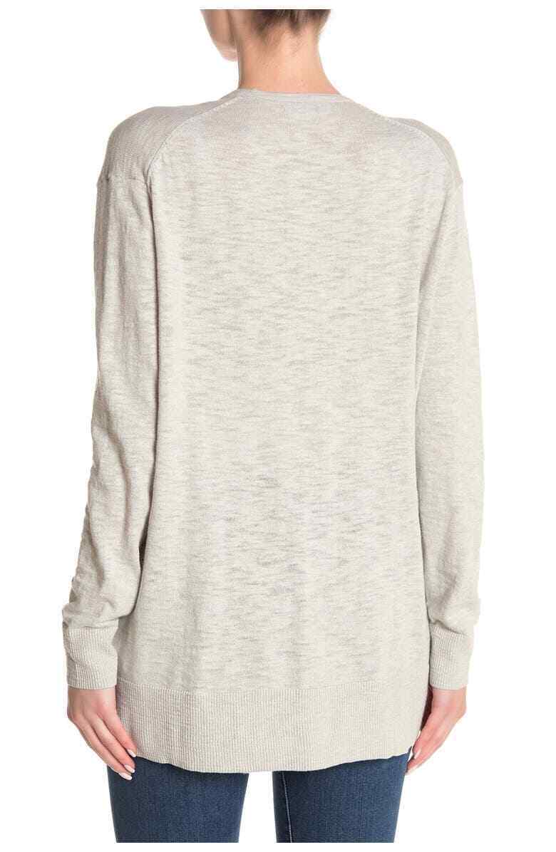 Madewell Womens Lightweight Open Front Patch Pocketed Cardigan Sweater Cotton