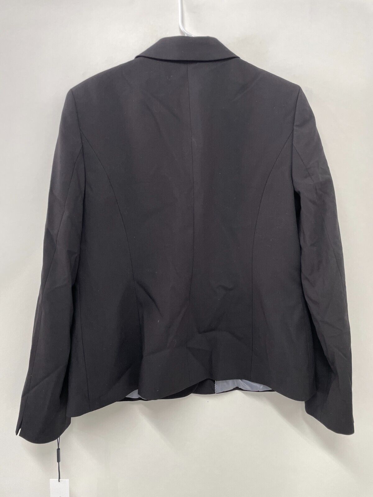 Calvin Klein Womens 14 One Button Blazer Black Long Sleeve Notch Collar CSE2436A