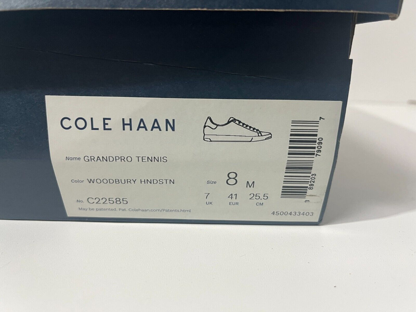 Cole Haan Men's 8 Grandpro Tennis Trainers Sneakers Woodbury Handstain C22585