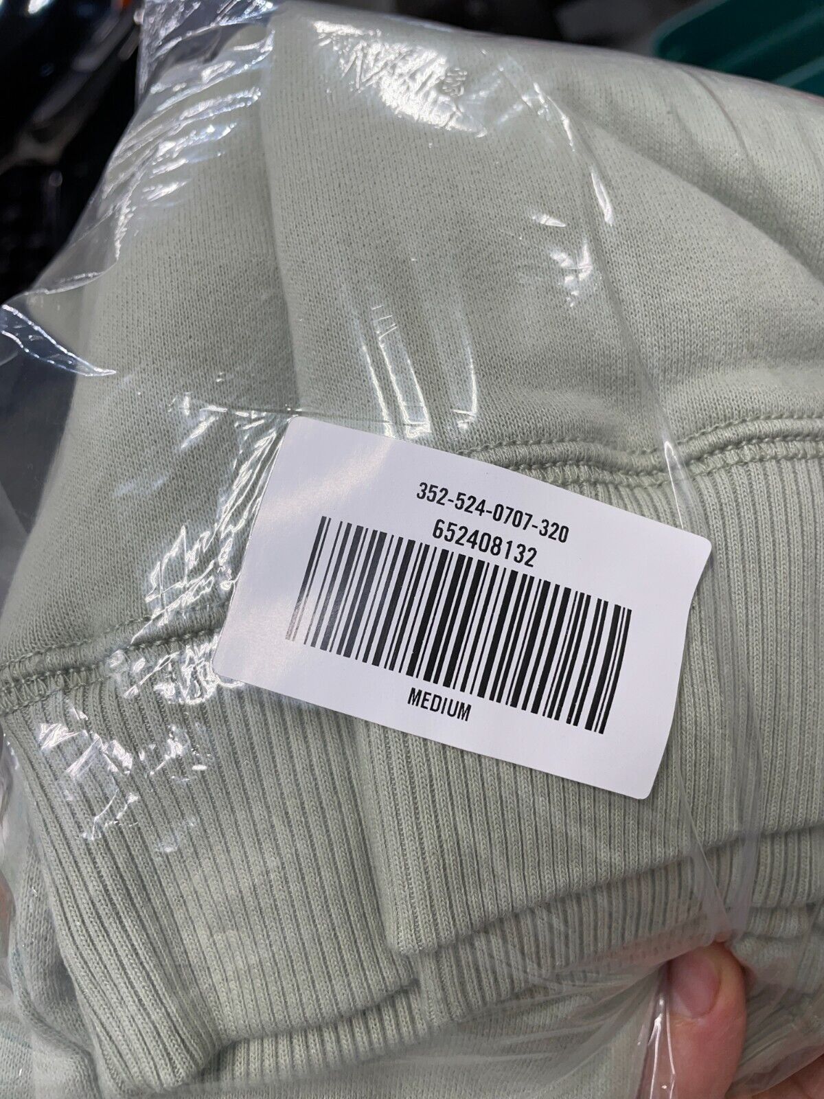 Hollister Womens M Easy Print Graphic Crew Polo Sweatshirt Green Long Sleeve