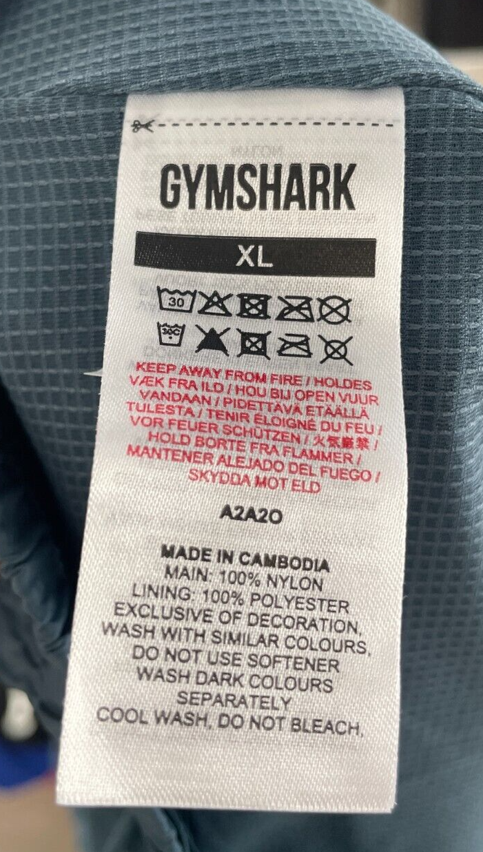 Gymshark Mens XL Retake Woven Shorts Tuscan Teal Zip Pockets Activewear A2A2O