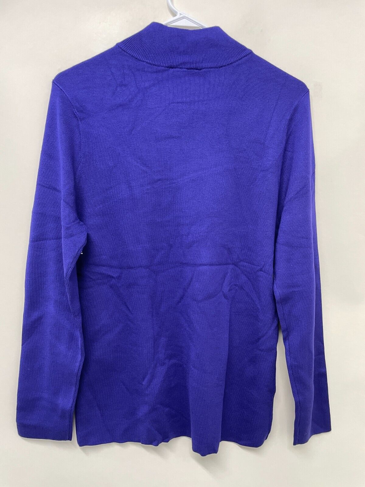 Chicos Womens 2 L Ecovero Side Button Mock Neck Pullover Sweater Blue 570349352