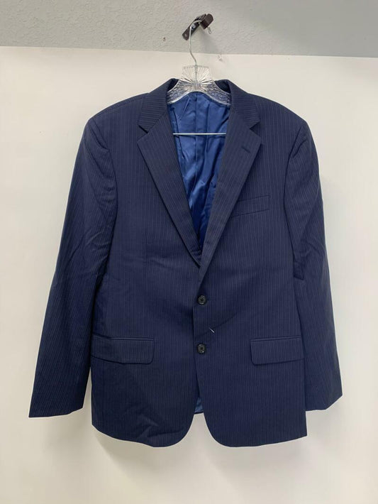 Hickey Freeman Mens 40R Navy Blue Pinstripe Milburn II Suit Jacket Blazer 42R