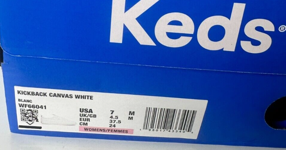 Keds Women's 7 Kickback Canvas Slip On Casual Sneakers Shoes White WF66041