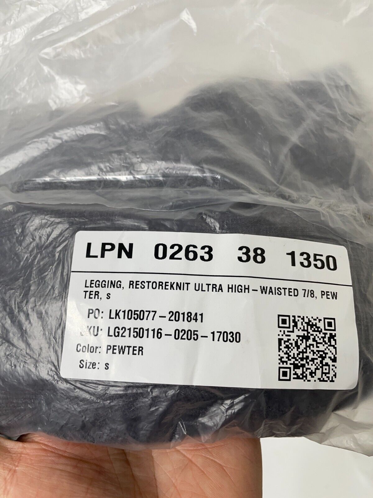 Fabletics Womens S RestoreKnit Ultra High-Waisted 7/8 Legging Pewter LG2150116