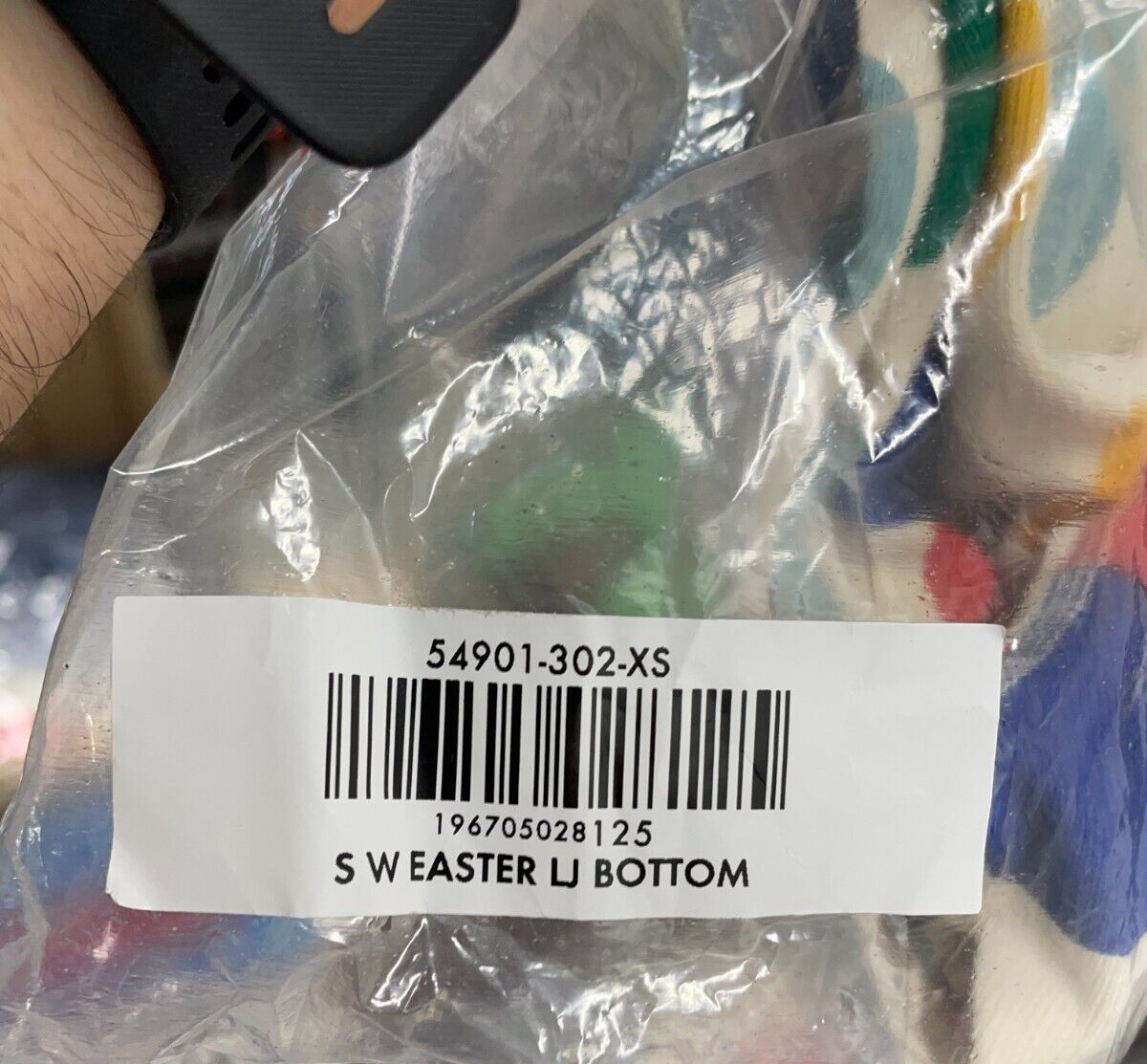 Hanna Andersson Women's XS Long John Pajama Pant & Top 2-Pc Set Easter Eggs NWT