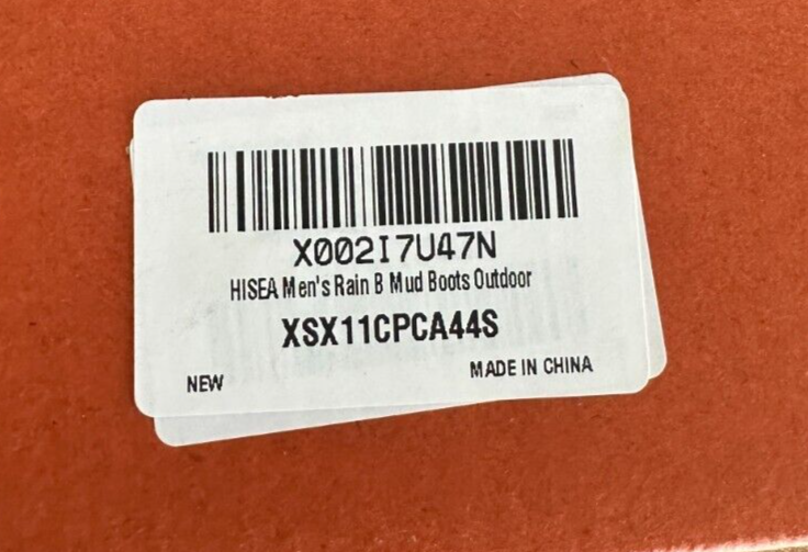 Hisea Men's 11 Rain B Mud Waterproof Rubber Mid Calf Boots Outdoor Hunting