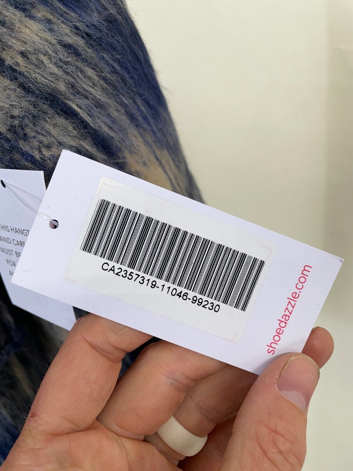 ShoeDazzle Womens L Flannel Long Shacket Blue Multi Plaid Overcoat CA2357319