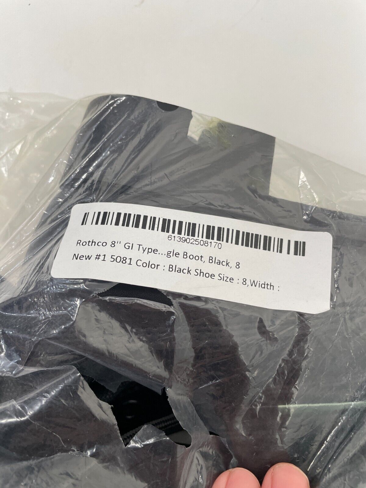 Rothco Footwear Mens 8R GI 8" Classic Military Jungle Combat Boots Black 5081