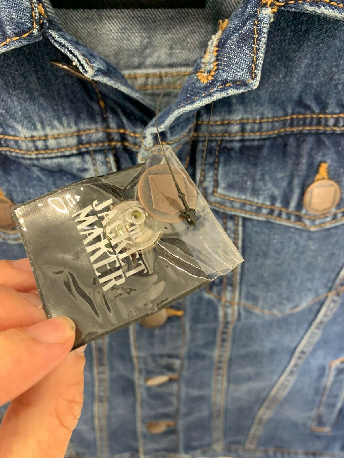 Epic Games Adult XS Blue Denim Jean Jacket Embroidered Fortnite Mens Trucker