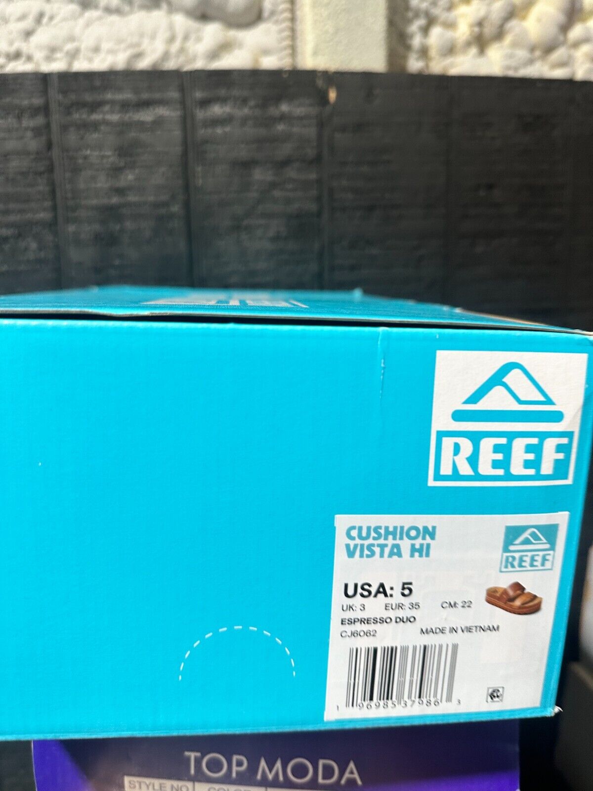 Reef Women's 5 Cushion Vista Hi Two-Strap Vegan Leather Sandals Espresso CJ6062