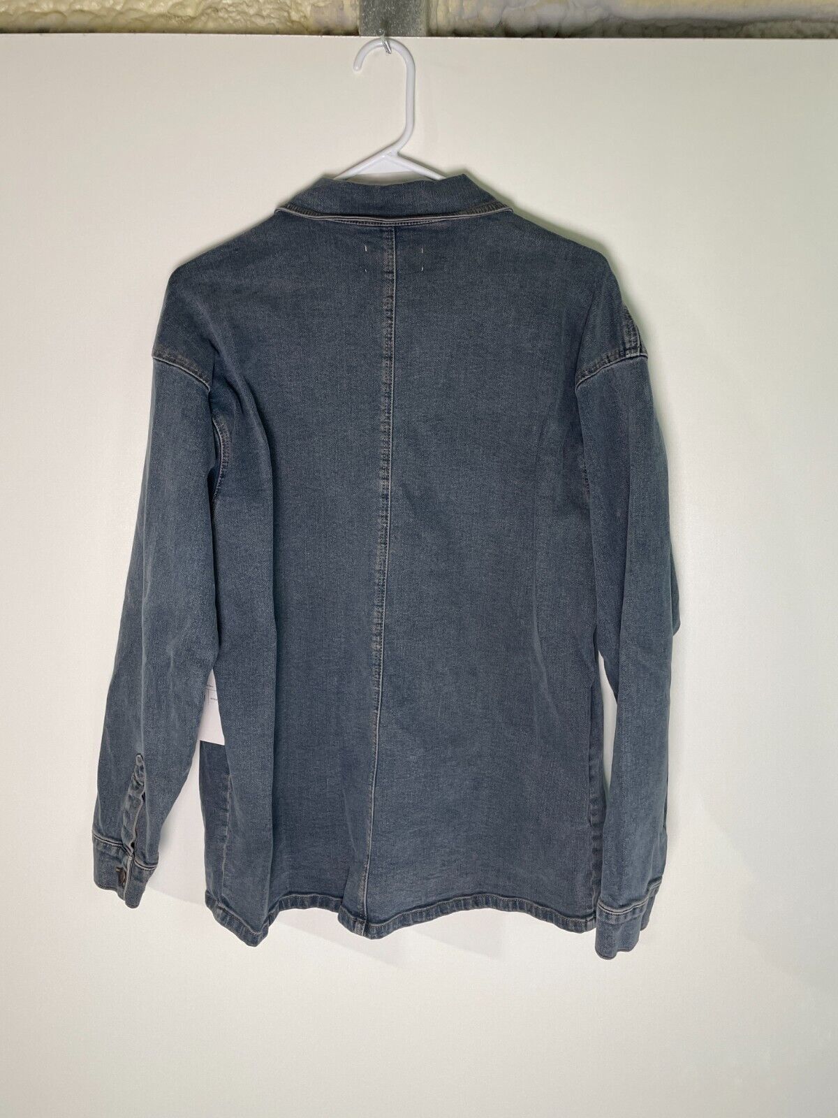 Unison Men's M The Max Washed Denim Chore Coat Jacket Multi-Pocket Blue Travail