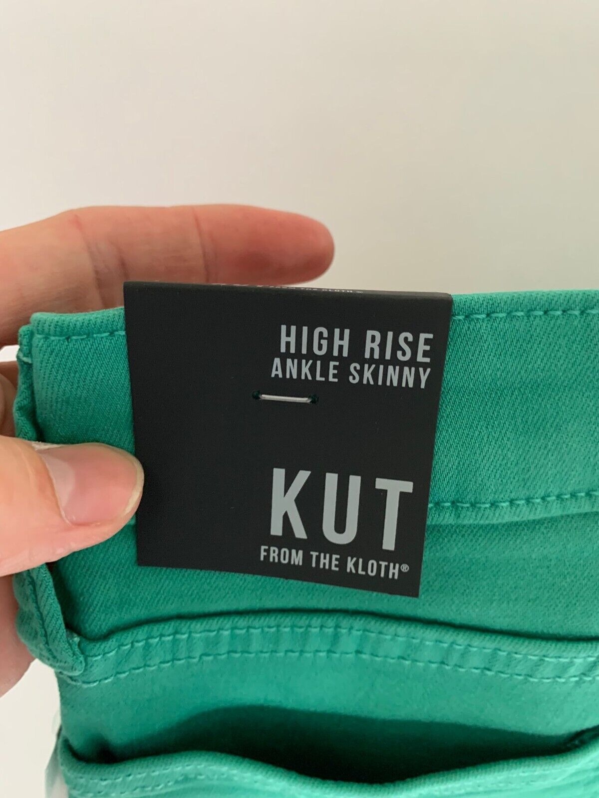 Kut from the Kloth Womens 2 Peacock Green High Rise Ankle Skinny Jeans Bhody