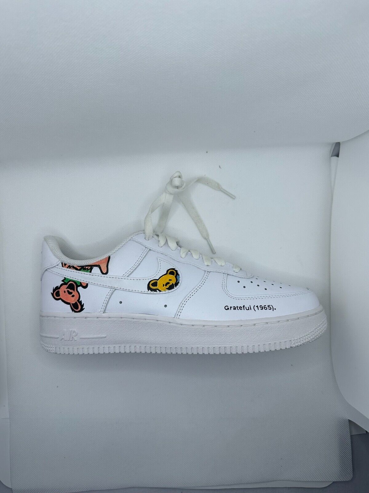 Nike Mens 10 Wmns 11.5 Air Force 1 Dancing Bears Custom Shoes Grateful Dead