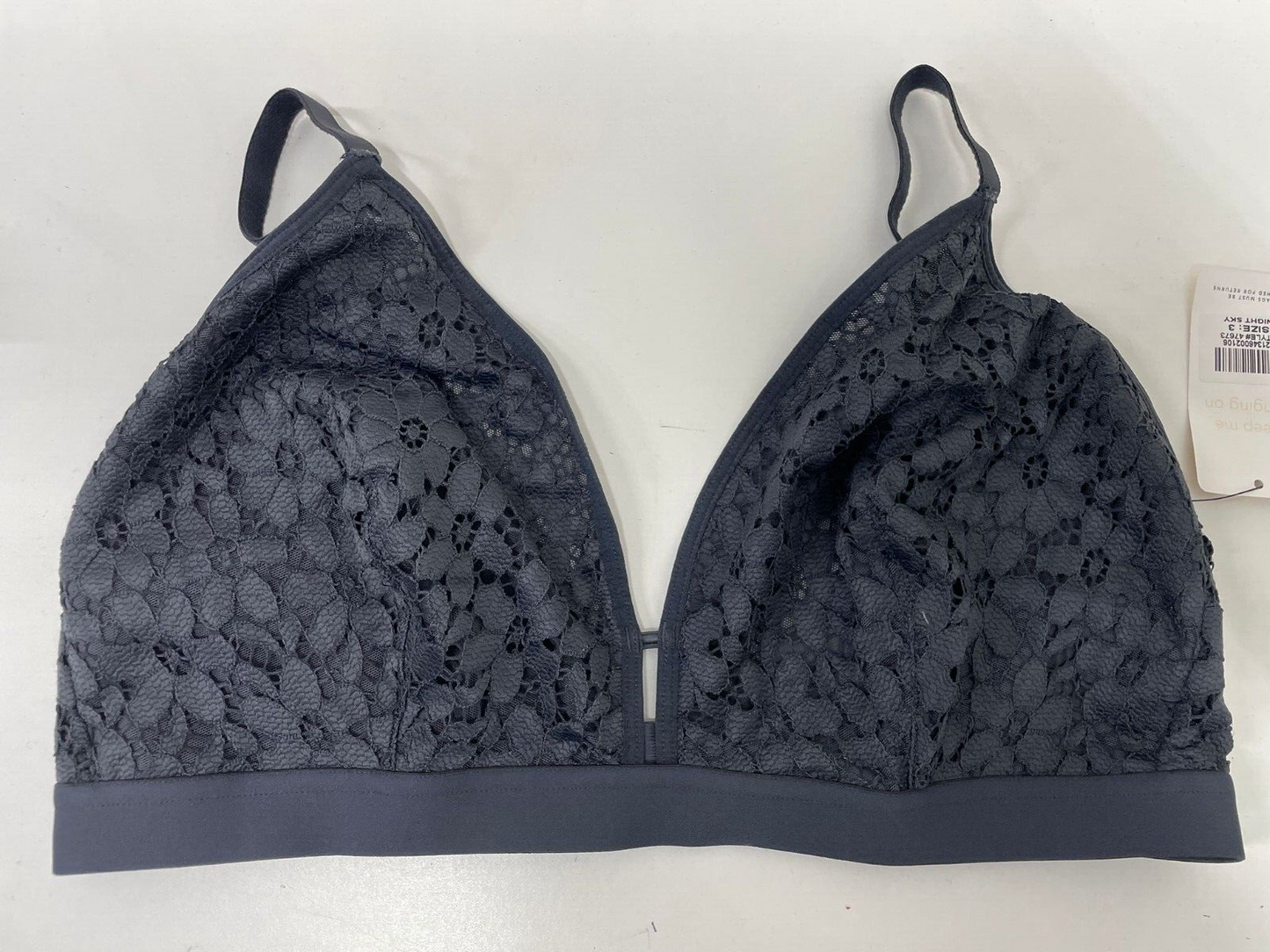 Lively Womens 3 The Floral Lace Busty Bralette Night Sky Mesh Lined 47673 Bra