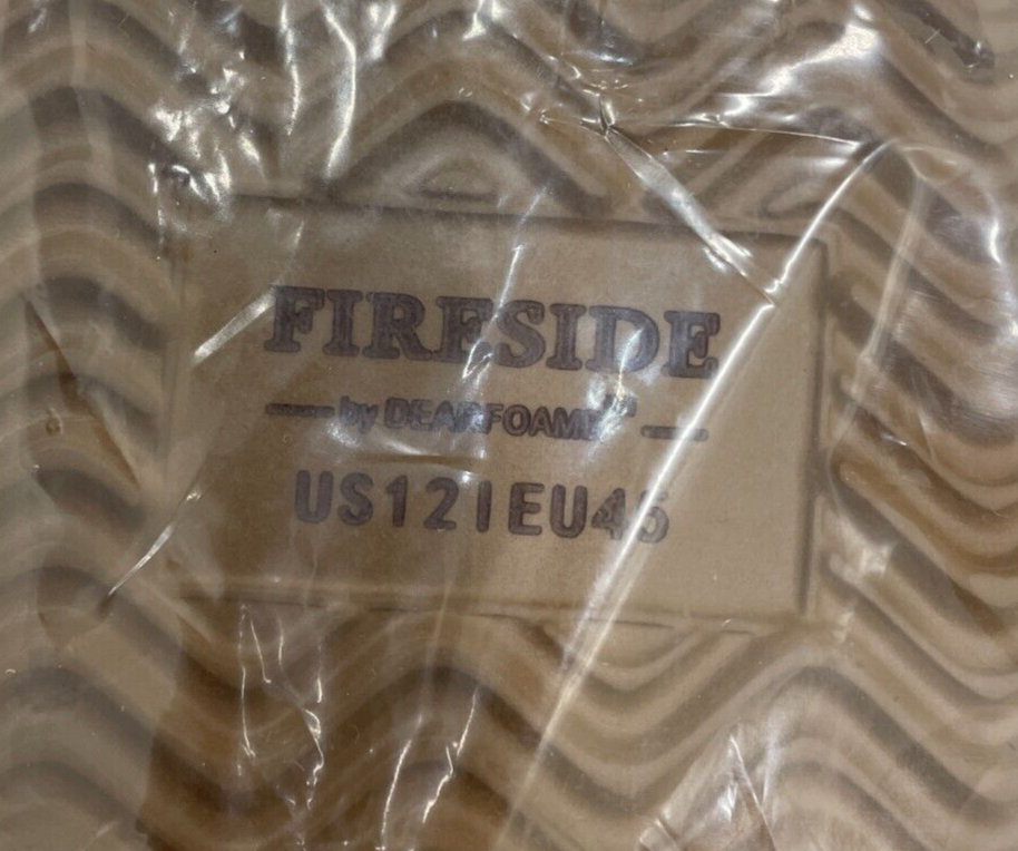 Fireside by Dearfoams Womens 12 Dempsey Genuine Shearling Clog Slipper Chestnut