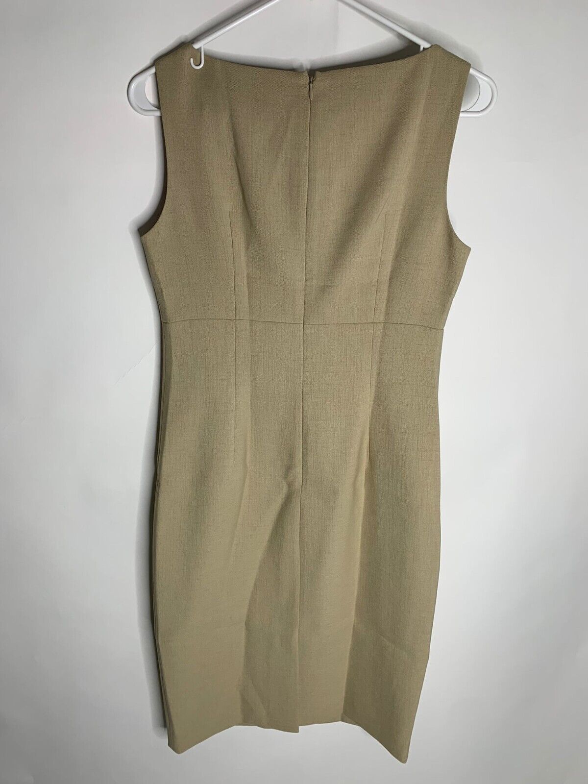 Elie Tahari Womens 4 Doreen Sheath Dress Sleeveless Island Sand Beige