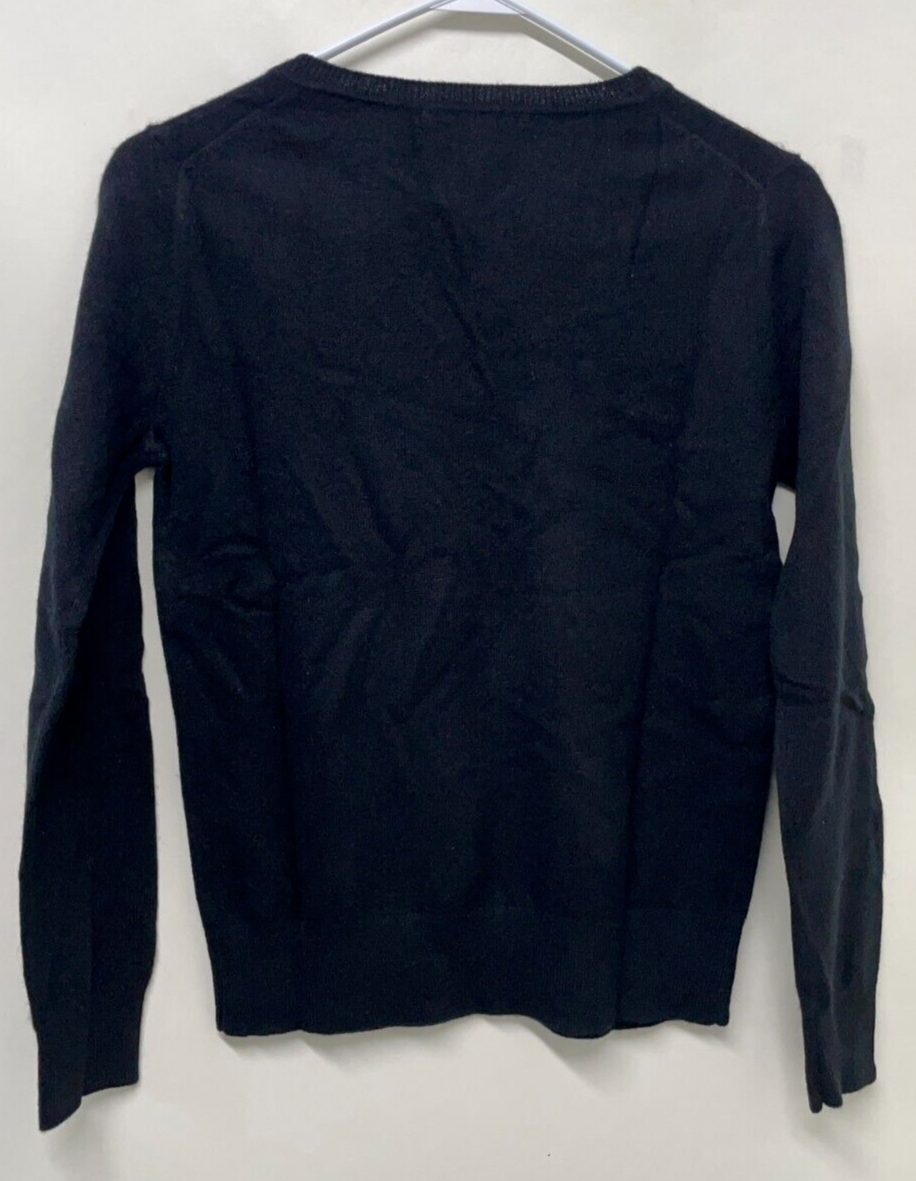 Quince Women's XS Mongolian Cashmere V-Neck Sweater Black Pullover Lightweight