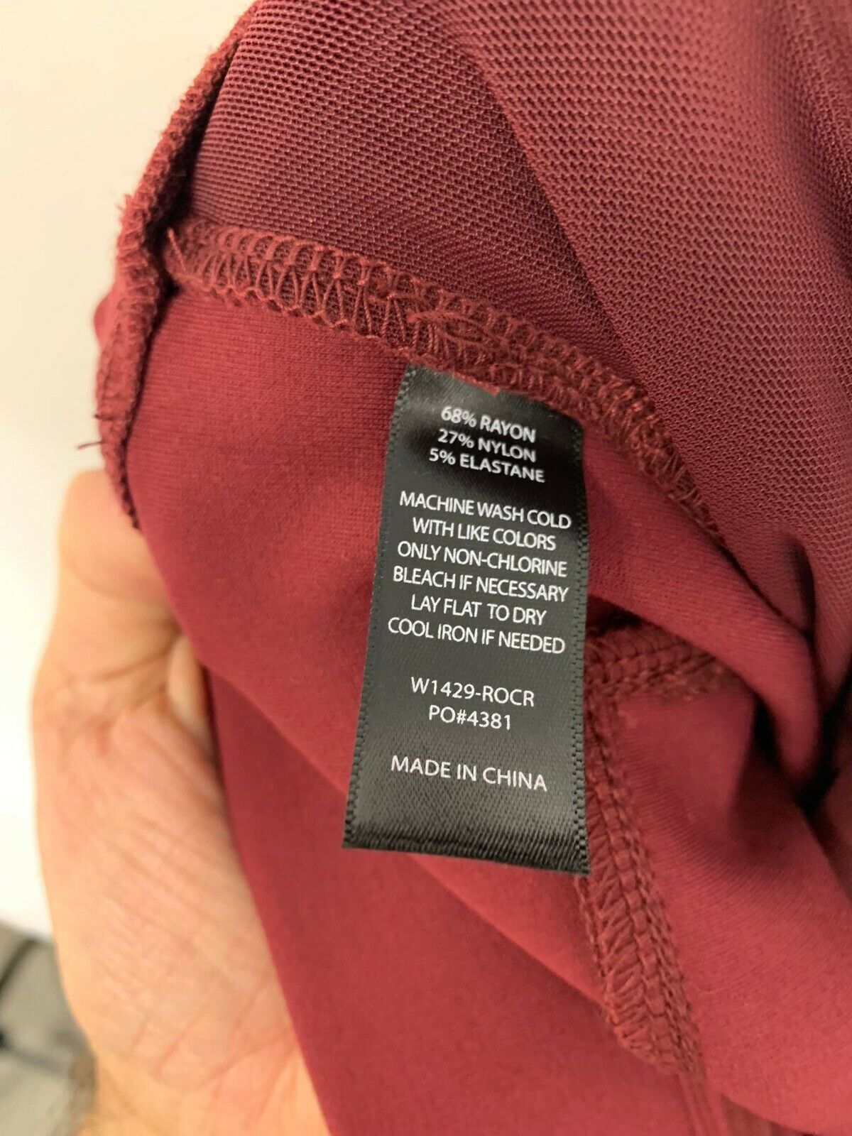 Betabrand Womens PM Sangria Wine Red 7 Pocket Dress Pant Yoga Pants Straight Leg