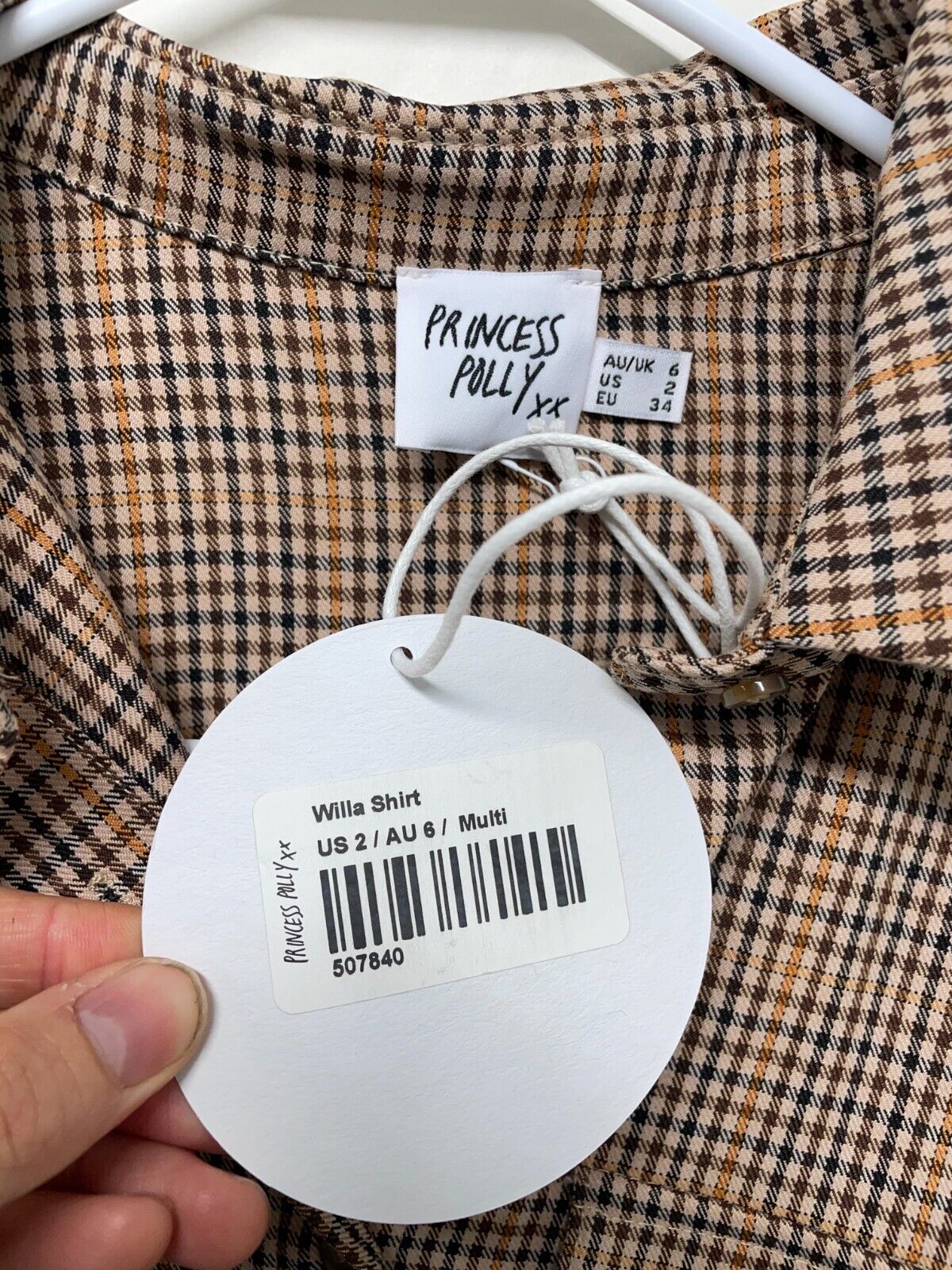 Princess Polly Women's 2 Willa Shirt Multicolor Oversized Button-Up Shirt NWT