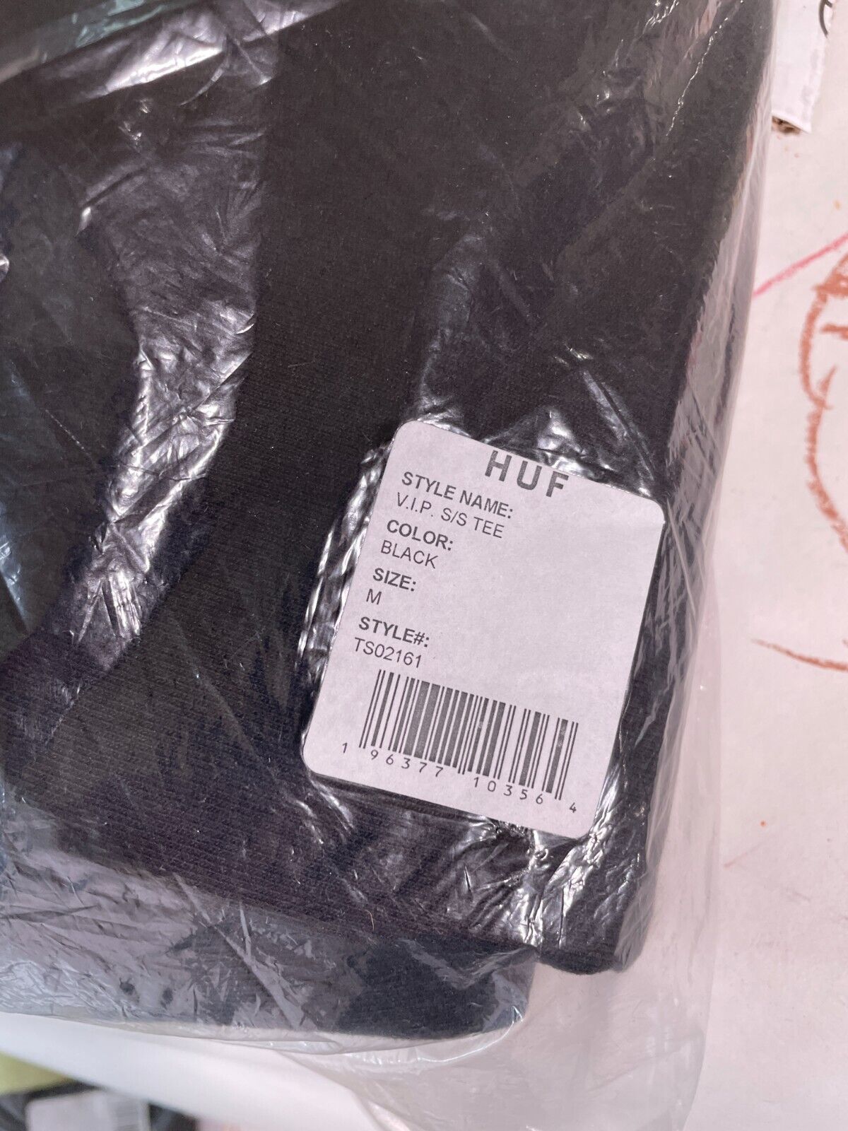 HUF Men's M Freddie Gibbs V.I.P. Short Sleeve Cotton T-Shirt Black TS02161