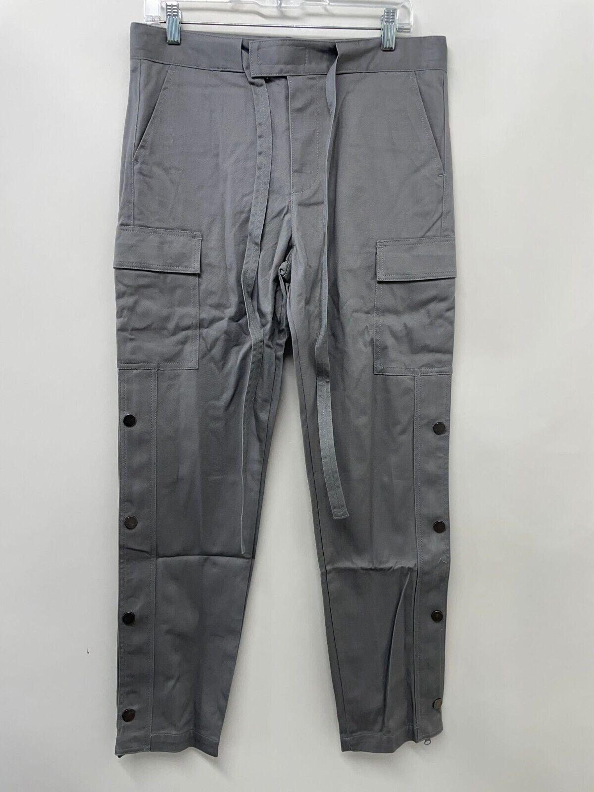 Young & Reckless Mens M Lot of 2 Ryder Cargo Pants Black & Gray Snap Detail
