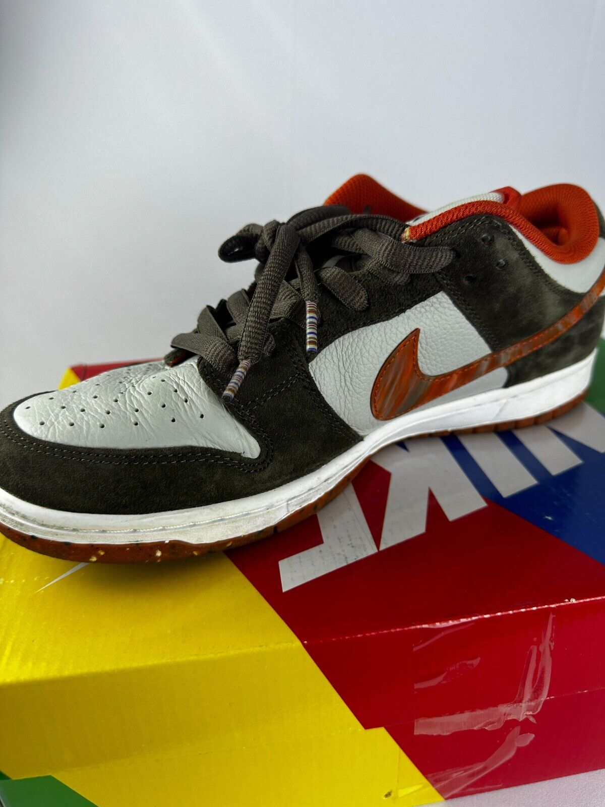 Nike Men's 10.5 Crushed D.C. x Dunk Low SB Golden Hour Skate DH7782 001 Shoes