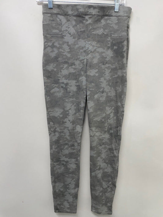 Spanx Womens Stone Wash High-Waisted Jean-ish Ankle Leggings Green Camo