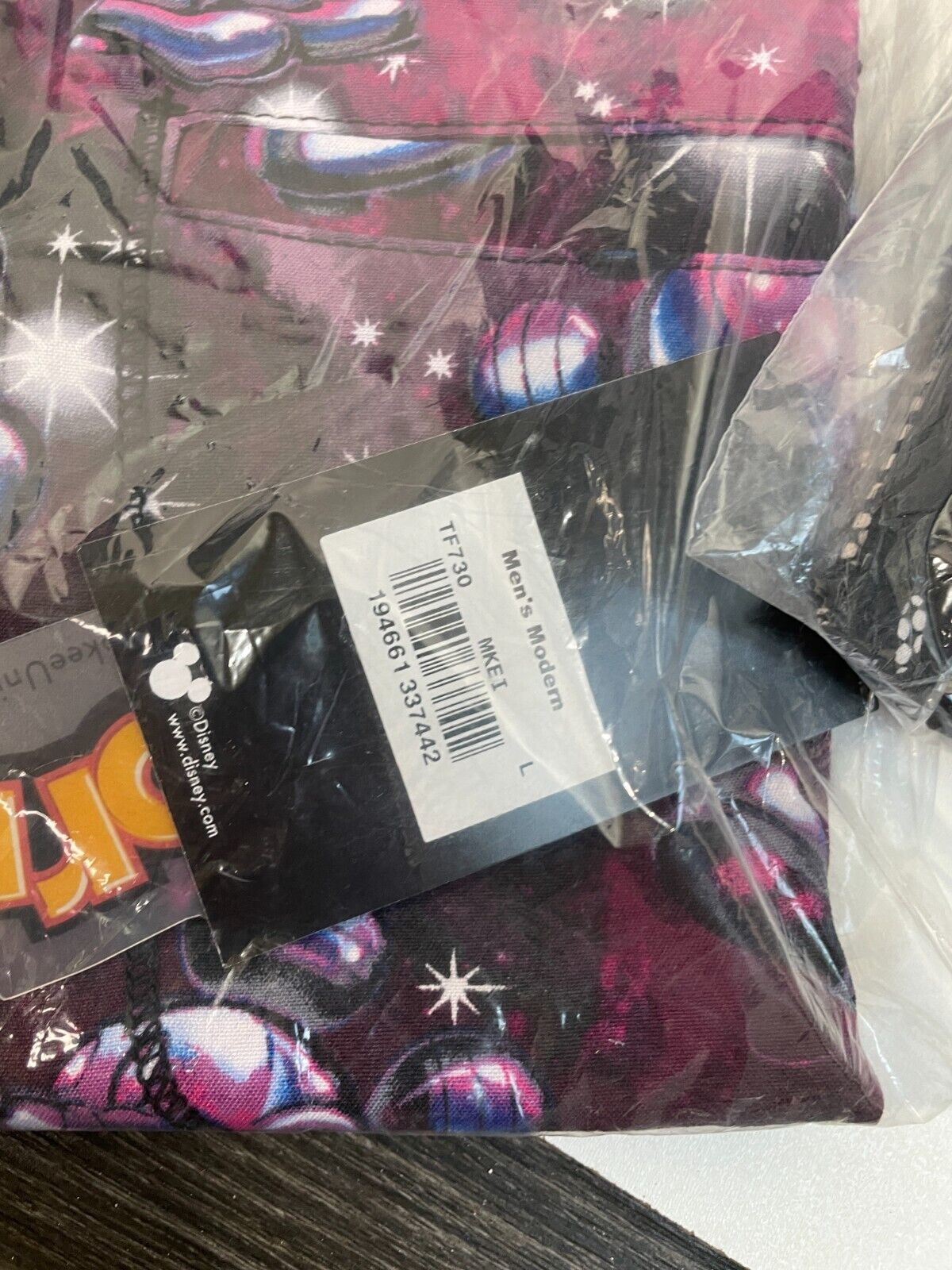 Lot of 4 Tooniforms Adult L Batman Mickey Mouse Print Scrub Top Black Disney